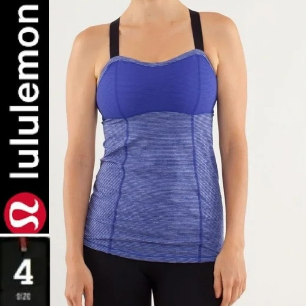 ⭐️ 5/ $30 Lululemon "Run Catch Me" Blue tank, size 4
